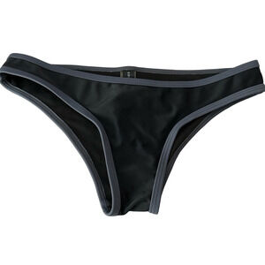 SOUTH BEACH BLACK WITH GRAY OUTLINING BIKINI BOTTOM
